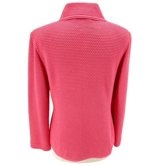 ST. JOHN Collared Pink Knit Button Up Jacket Women’s US Size 6 - Picture 5 of 9